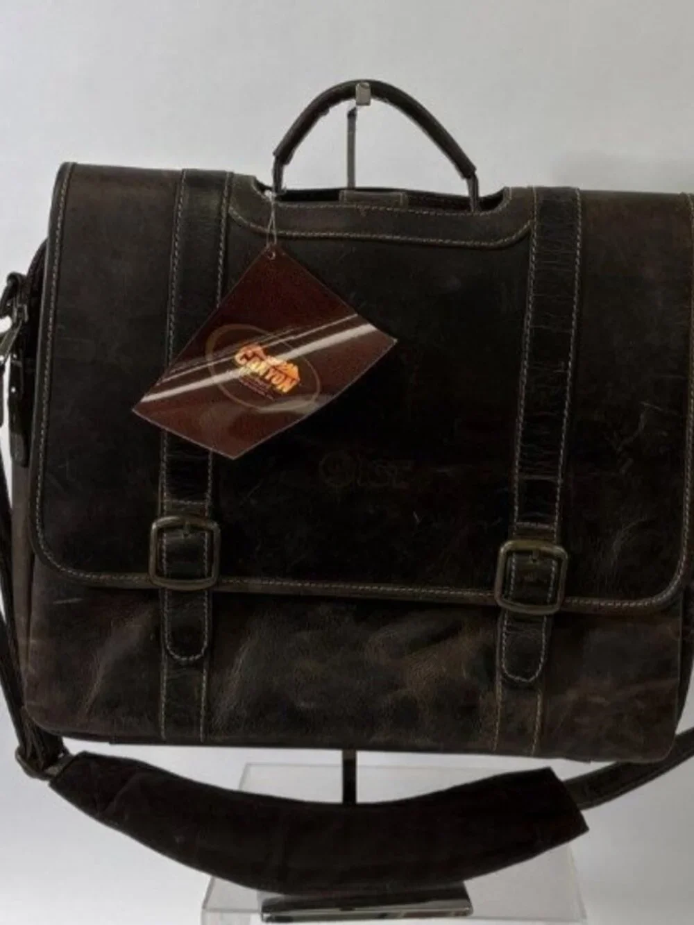 Canyon Outback Old Fort Canyon Leather Laptop Briefcase Messenger Bag NWT